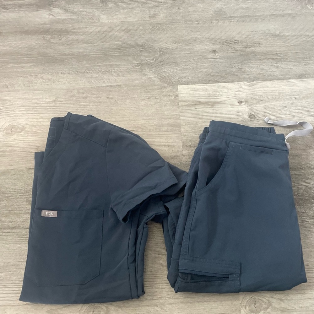 Figs Dark Harbor Scrub Top and Pants Set